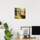 Forest Deer Poster (Thuiskantoor)