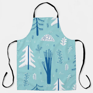 Forest Doodles: Creatief naadloos patroon Schort