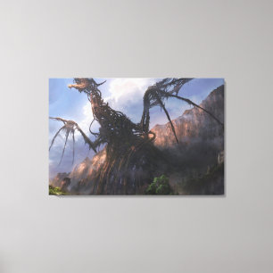 Forest dragon Premium Wrapped Canvas (gloss) Afdruk