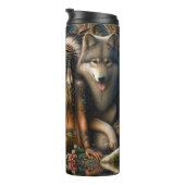 Forest Dweller, Wolf Pack, Sunset. Thermosbeker (Geroteerd rechts)