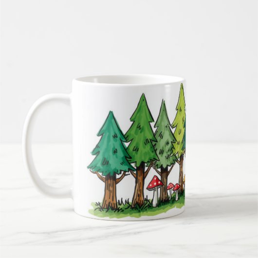 Forest Edge with Mushrooms Mug (Gauche)