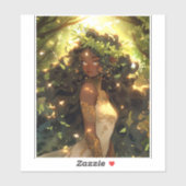 Forest Elf Afro-Amerikaanse Black Fantasy Art Sticker (Vel)