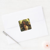 Forest Elf Afro-Amerikaanse Black Fantasy Art Vierkante Sticker (Envelop)