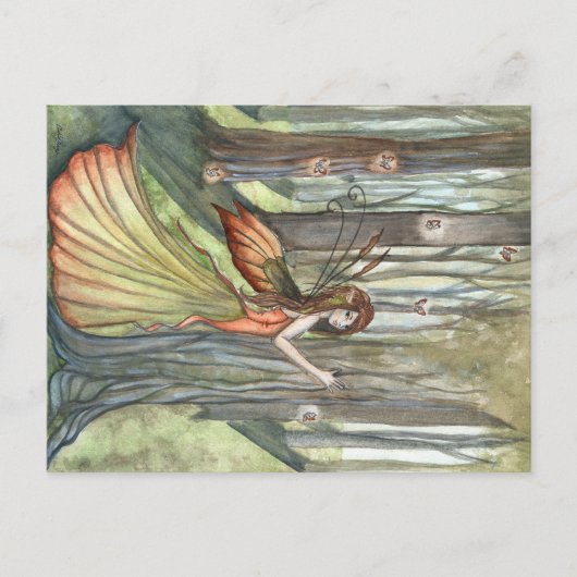 Forest Enchantment Fairy Art Briefkaart (Voorkant)