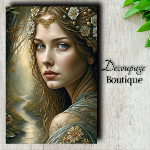 Forest Fae Queen Decoupage Tissuepapier