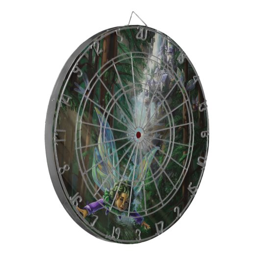 Forest Fairies en Waterfall Castle Dartbord (Voorkant Links)