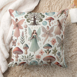 Forest Fairies Mushrooms Kind groot Sierkussen