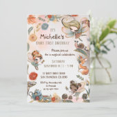 Forest Fairy First Birthday Invitation, Magical Kaart (Staand voorkant)