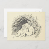Forest Fairy in Love  Drawing Briefkaart (Voorkant / Achterkant)
