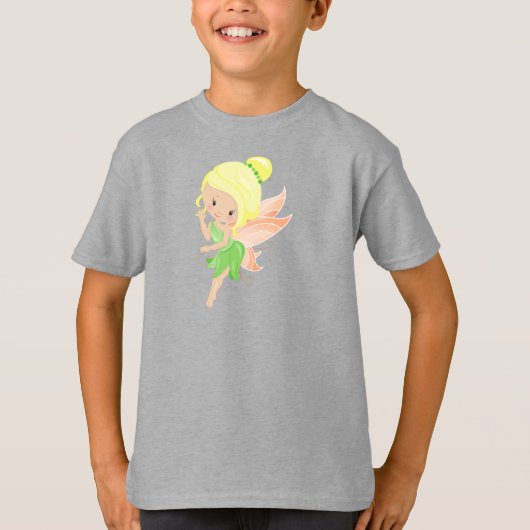 Forest Fairy, Magic Fairy, Cute Fairy, Blonde Hair T-shirt (Voorkant)