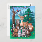 Forest Family Briefkaart (Voorkant / Achterkant)