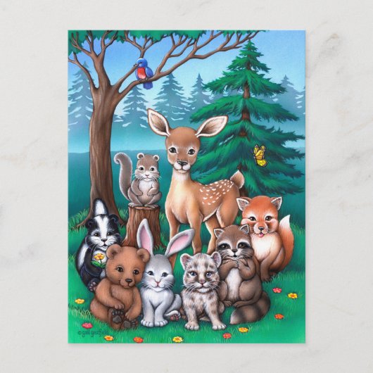 Forest Family Briefkaart (Voorkant)