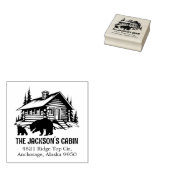 Forest Family Cabin Retouradres Rubberstempel (Gestempeld)