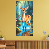 Forest Fawn Canvas Afdruk (Insitu (Woonkamer))