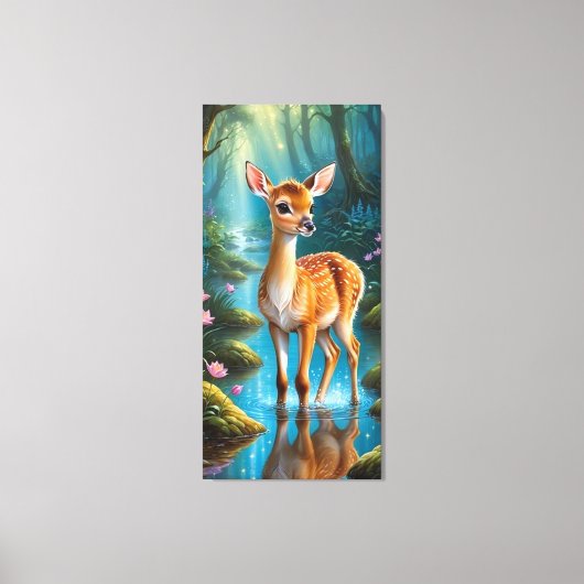 Forest Fawn Canvas Afdruk (Voorkant)