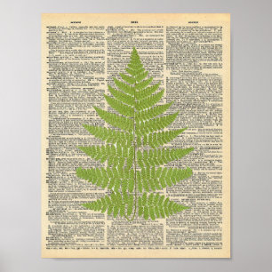 Forest Fern dictionary page poster