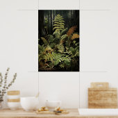 Forest Fern Ptrintable, Woodland Moody Wall Print (Keuken)