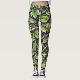 Forest Floor Naadloze Patroon Camouflage Stijl Leggings