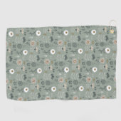 Forest Floral Sage Green Golfhanddoek (Horizontaal)