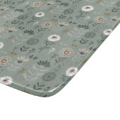Forest Floral Sage Green Snijplank (Hoek)