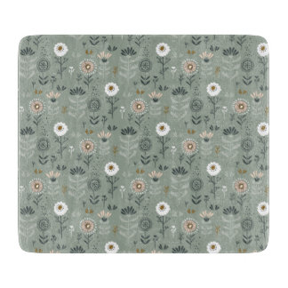 Forest Floral Sage Green Snijplank