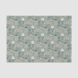 Forest Floral Sage Green Tissuepapier