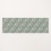 Forest Floral Sage Green Yogamat (Voorkant (horizontaal))