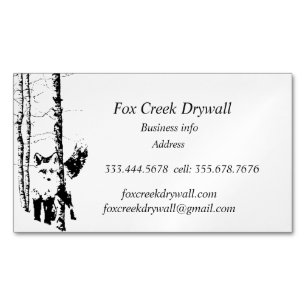 Forest Fox Creek Drywall Aangepast Magnetisch Visitekaartje