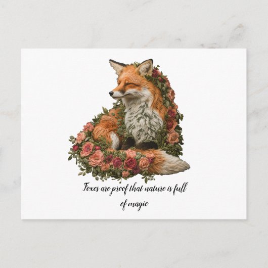 Forest Fox geborduurd. Vossen zijn het bewijs dat Briefkaart (Voorkant)