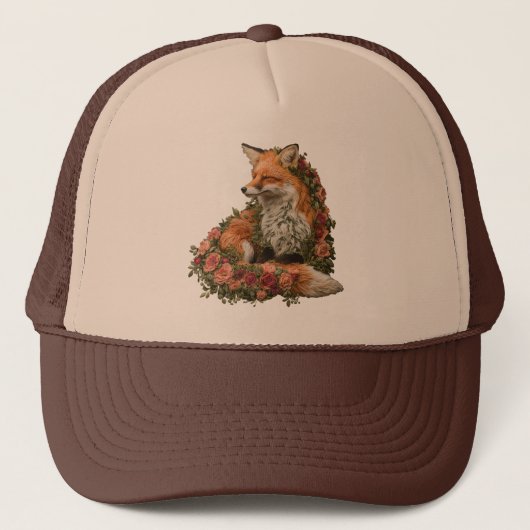 Forest Fox geborduurde puzzel Trucker Pet (Voorkant)