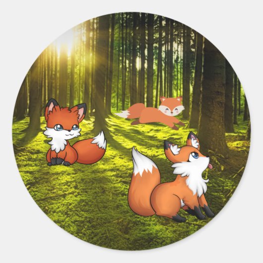 Forest Fox Sticker (Voorkant)