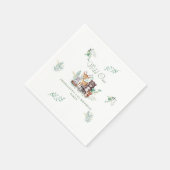 Forest Friends eerste verjaardag Servet (Hoek)