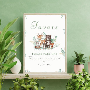 Forest Friends eerste verjaardagsgunstteken Poster