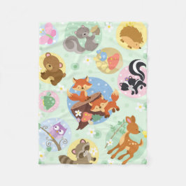 Forest Friends Flannel Blanket Fleece Deken
