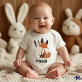 Forest Friends Fox & Rabbit - Schattige Bos Dier Romper