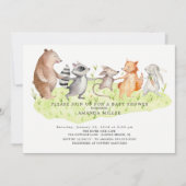 Forest Friends Woodland Baby shower Invitation (Devant)