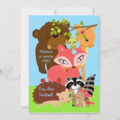 Forest Friends Woodland Custom Invitation (Devant)