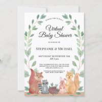 Forest Friends Woodland Virtual Baby shower