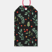 Forest Friends | Zwart | Vakantie Cadeaulabel (Achterkant)