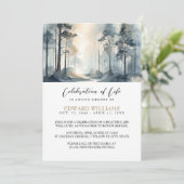 Forest Funeral Celebration of Life Foto Kaart (Staand voorkant)