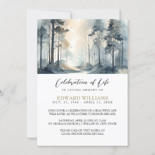 Forest Funeral Celebration of Life Foto Kaart
