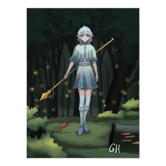 Forest girl, 11 ans, affiche anime (Devant)