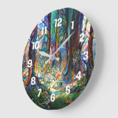 Forest Glas in lood Style Grote Klok (Hoek)