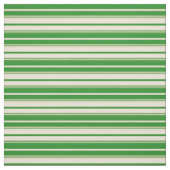 Forest Green and Bisque Lined/Striped Pattern Stof (Swatch)