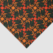 Forest Green and Yellow Tribal Star Pattern Tissuepapier (Detail)