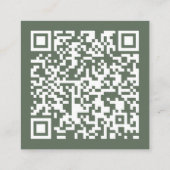 Forest Green Art Deco | QR-code | Bruiloft RSVP Informatiekaartje (Achterkant)
