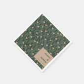  Forest Green Blush Floral Boho Wedding Servet (Hoek)