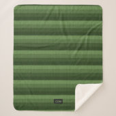 Forest Green - breit Ombre Striped Custom Sherpa Deken (Voorkant)