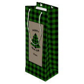 Forest Green Buffalo Play-kerstboom Wijn Cadeautas (Achterkant Gekanteld)
