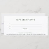 Forest Green Business Cadeaubon Elegant (Achterkant)